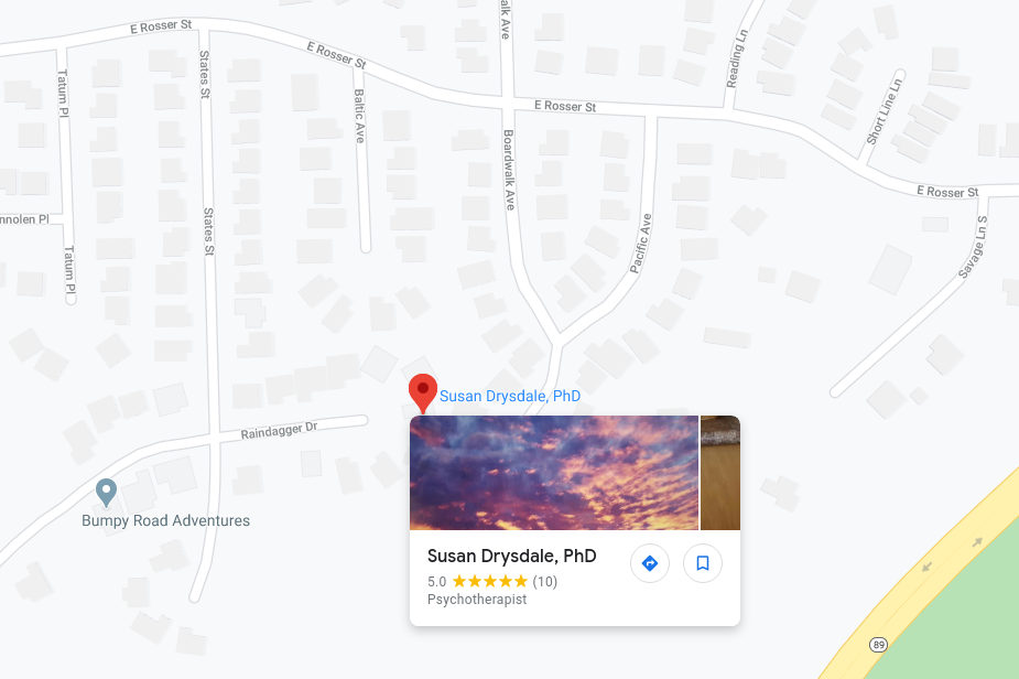 Google Maps location for Dr. Susan Drysdale