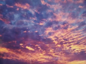 Beautiful Arizona sunset photo with pink and orange clouds